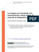 Ariel Gurevich y Gabriela Sued (2014) - La Imagen en Facebook y La Comunicacion Visual Movil. El Caso de La Fotografia Celular