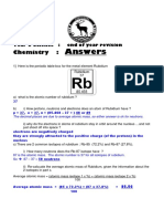 Year 9 Science Revison End of Year CHEM ANSWERS PDF