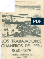 1987 Cecilia Méndez Los Trabajadores Guaneros Del Perú 1840 1879