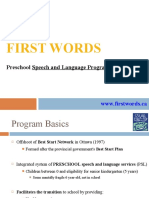 First Words: Preschool Speech and Language Program of Ottawa