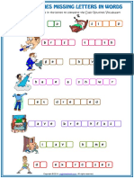 Daily Routines Vocabulary Missing Letters in Words Esl Worksheet