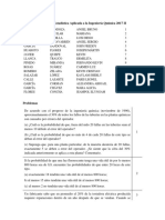 Cuarta Asignación de Estadística Aplicada A La Ingeniería Química 2017 II