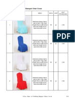 Color Chart of Wedding Banquet Chair Cover