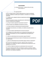 (Cuestionario) Desarrollo Organizacional y Administracion Del Conocimiento