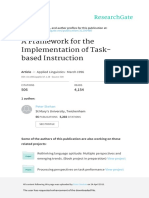 A Framework For The Implementation of Task-Based Instruction