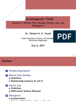 Electromagnetic Fields: Lecture 4: Electric Flux Density, Gausss Law, and Divergence