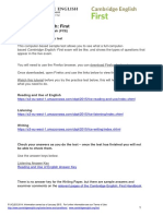 Cambridge English First Fce From 2015 CB Sample Paper Document PDF