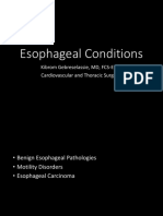 Esophageal Conditions: Kibrom Gebreselassie, MD, FCS-ECSA Cardiovascular and Thoracic Surgeon