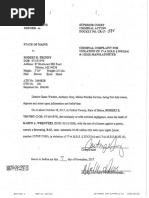 The Criminal Complaint Filed by The Attorney General's Office, Robert Trundy, 38, of Hebron, Is Charged With Manslaughter in The Death of Karen Wrentzel, 34.