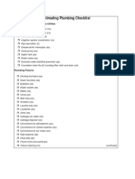 Estimating Plumbing Checklist