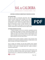 A Reforma Do Sistema de Administracao Financeira Do Estado.