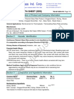 MSDS Chopped Strand, CSM, WR & Roving TGI