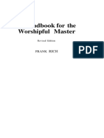 Handbook For The Worshipful Master - F Rich