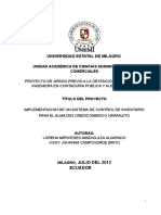 Ok Implementacion de Un Sistema de Control de Inventario para El Almacen Credicomercio Naranjito