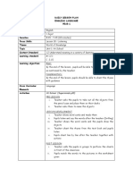 Daily Lesson Plan English Language Year 1 Subject Year Duration Focus Skills Theme Topic Content Standard Learning Standard Learning Objectives