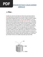 Implementacion de Pilas y Colas Usando Arreglos