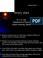 Binary Stars: Dr. H. S. Das Department of Physics Assam University, Silchar