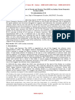 A Research Paper On Impact of Goods and Service Tax (GST) On Indian Gross Domestic Product (GDP)