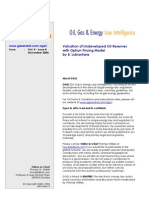 Valuation of Undeveloped Oil Reserves With Option Pricing Model (OGEL 2006)