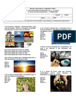 Avaliação de Geografia: 4º Ano Do Ensino Fundamental 1 - Ii Ciclo - 4º Bimestre - 2017