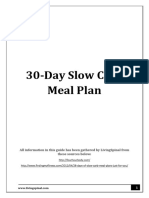 Slow Carb Meal Plan - Living Spinal