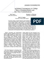 Binge-Drinking-Related Consequences in College Students: Role of Drinking Beliefs and Mother-Teen Communications