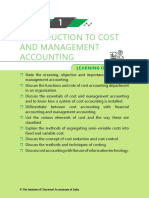 Introduction To Cost and Management Accounting: Learning Outcomes