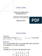 Cyclic Codes: Saravanan Vijayakumaran Sarva@ee - Iitb.ac - in