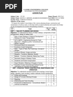 Ganesh Engineering College Lesson Plan Subject Code: Subject Name: Faculty Name: Objective of The Course