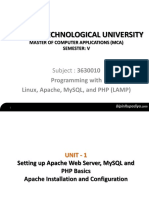 Gujarat Technological University: Programming With Linux, Apache, Mysql, and PHP (Lamp)