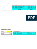 Calculation Sheet T24 System: Fill in The Yellow Fields, Result Will Show in Blue Fields