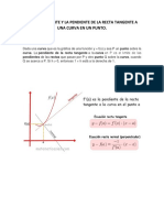 La Recta Secante y La Pendiente de La Recta Tangente A Una Curva en Un Punto