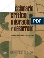 Diccionario Critico de Migración - Marquez Covarrubias, Humberto