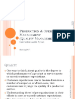 Engineering Management & Ethics Lecture Notes 4. Production & Operations Management (Quality Management) (20.03.17)