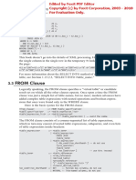 FROM Clause: Chapter 3: Selecting