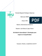 Actividad de Aprendizaje 3: Estrategias para Mejorar La Competitividad.