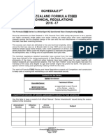 New Zealand Formula Ford Tech Sheet Regs and Specs