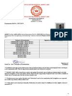 Duplicate Provisional Admit Card