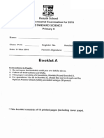 P5 Science SA2 2016 Rosyth