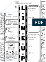 Adding Subtracting Decimals Doodle Notes