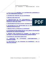 Programación de Recursos Humanos y Responsabilidad Social Corporativa 2017-2018