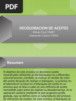 Decoloracion de Aceites