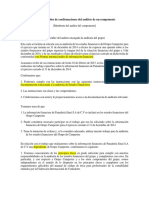 Ejemplos de Confirmaciones Del Auditor de Un Componente