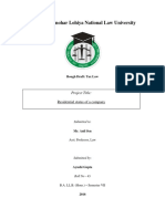 Dr. Ram Manohar Lohiya National Law University: Residential Status of A Company