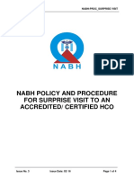 Nabh Policy and Procedure For Surprise Visit To An Accredited/ Certified Hco