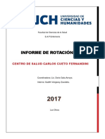 Informe de Rotación de Internado CRED