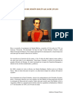 Natalicio de Simón Bolívar 24 de Julio