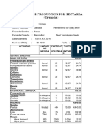 Costos de Produccion de Granado