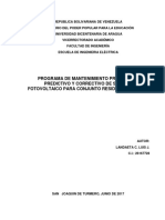 Plan de Mantenimiento de Sistema Fotovoltaico - Conjunto Residencial Autosustentable Ambar - Luis Landaeta - 26167728