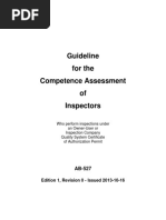 AB-527 Guidelines For The Competence Assessment of Inspectors